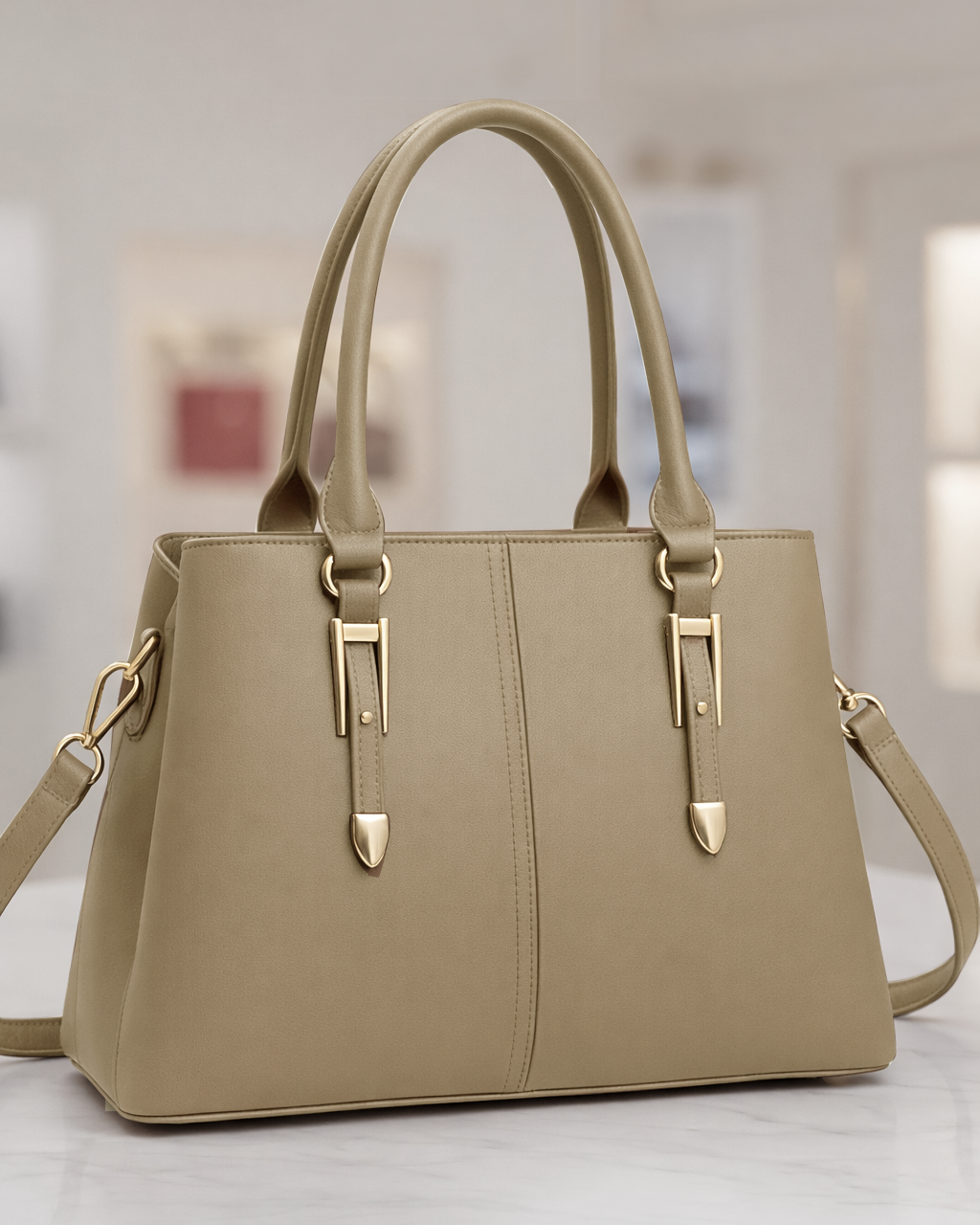 Caretra mediana con detalles en dorado