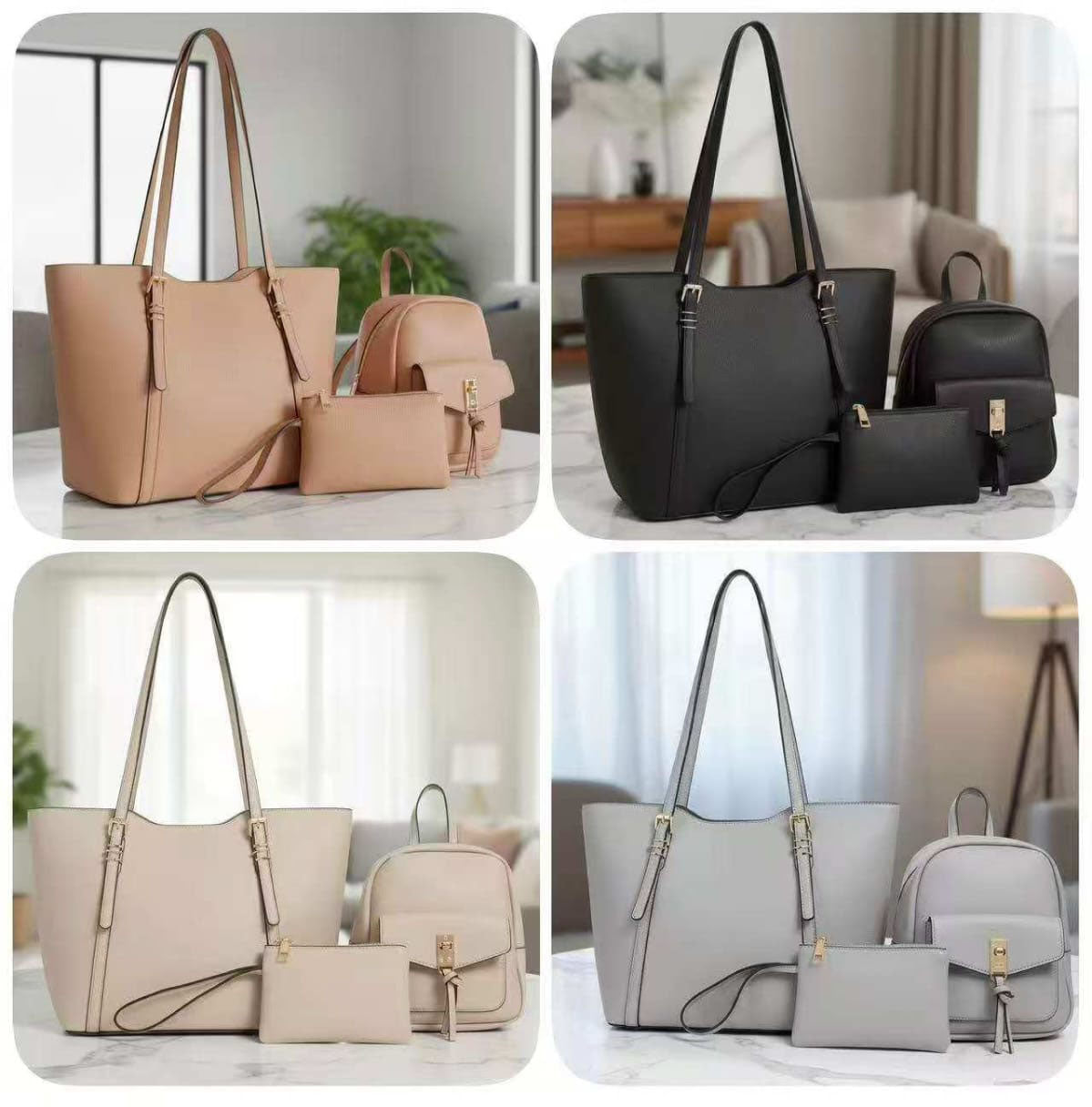 Combo tres piezas, mochila mini y sobre
