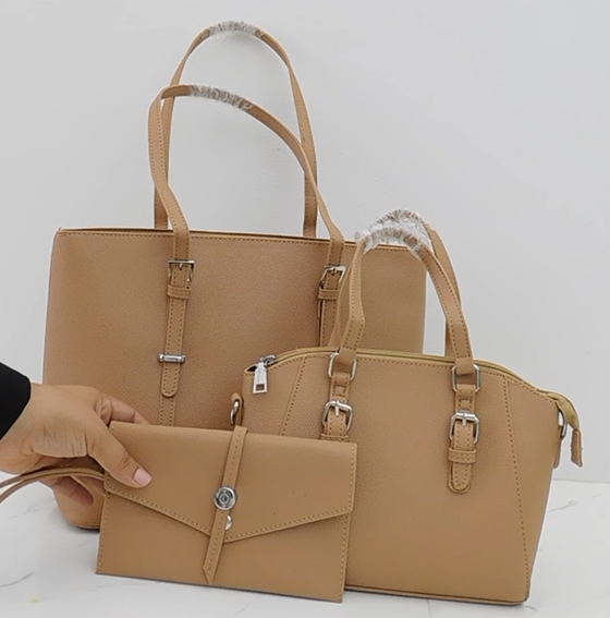 Combo 3 piezas, cartera tipo bolso, mini cartera y sobre libre
