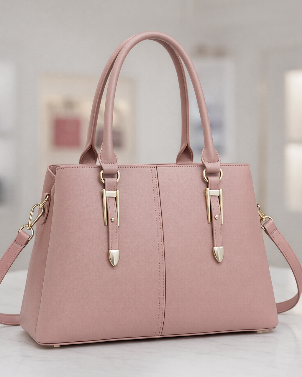 Caretra mediana con detalles en dorado