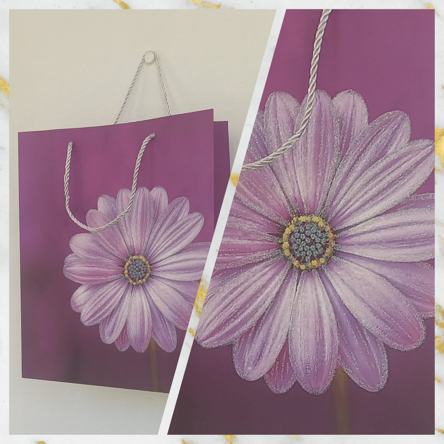 Bolsa de regalo en papel mediana • 26cm largo x 32cm alto