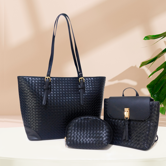 Combo 3 piezas. Tote + mini mochila + sobre